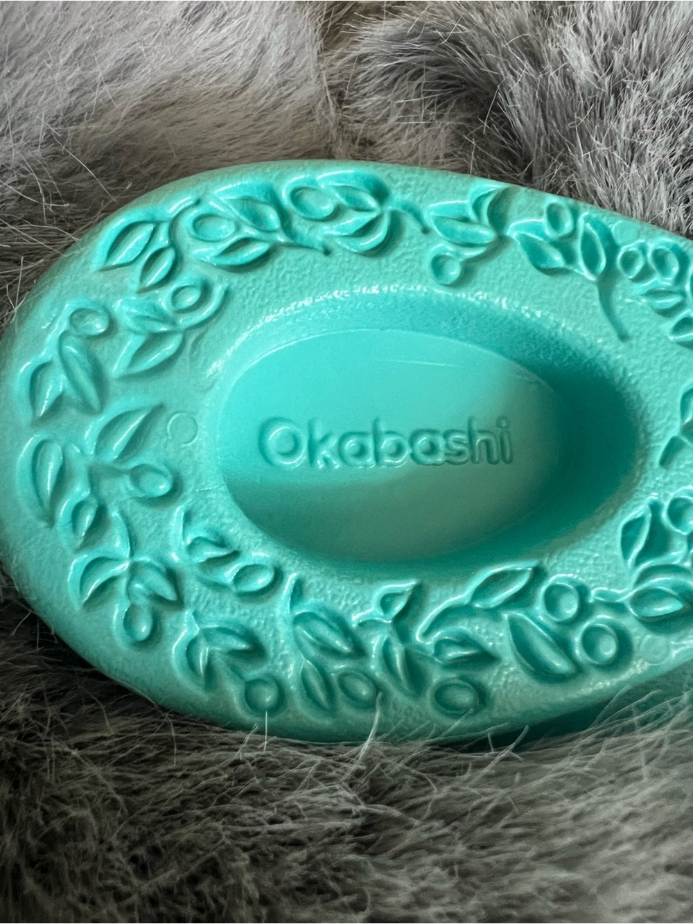Okabashi Okal B Turquoise Rubber Slide Sandals with Multicolor Bow. NWOT - Picture 6 of 6